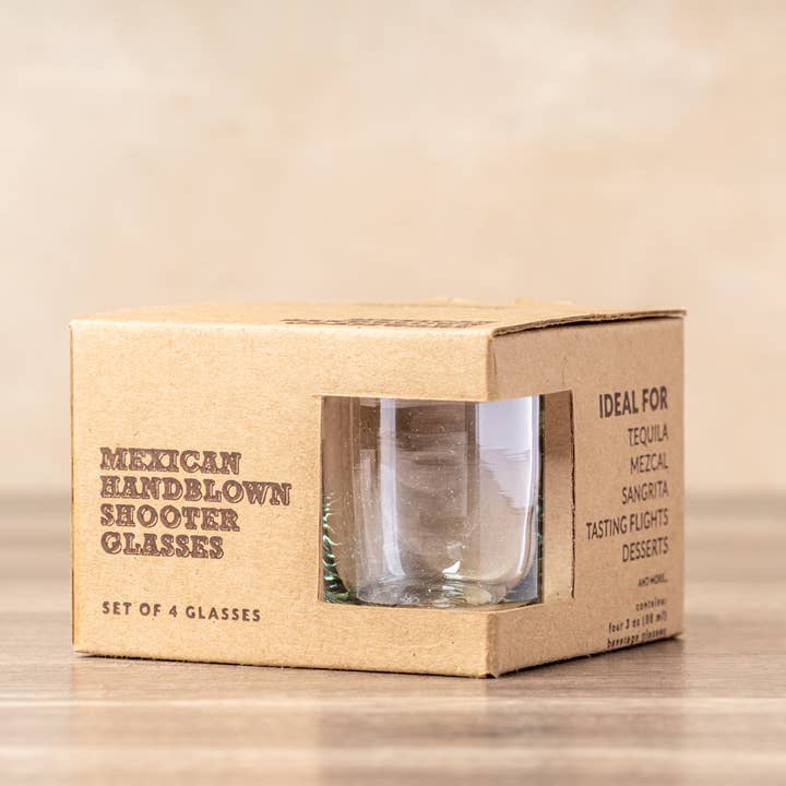 Verve Culture - Wholesale Shot glass - Handblown Shooter Glasses - Clear1