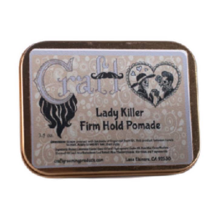 3.5 oz. Natural Lady Killer Firm Hold Pomade for wholesale by Craft Grooming Products