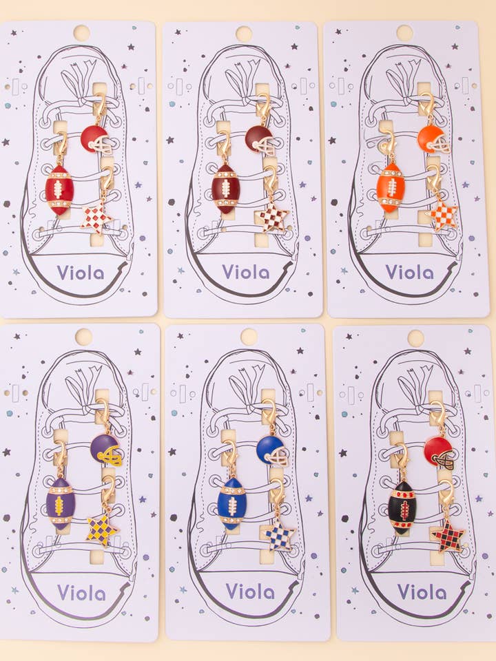 Game Day Shoe Chain with Assorted Charms for wholesale by SP Sophia Collection