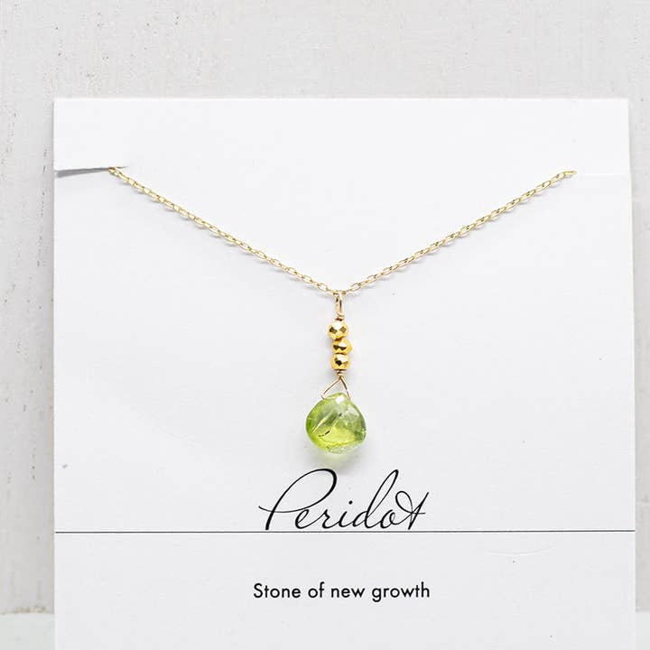 Collar Peridoto Raindrop Gold para venta al por mayor de Susan Roberts Jewelry