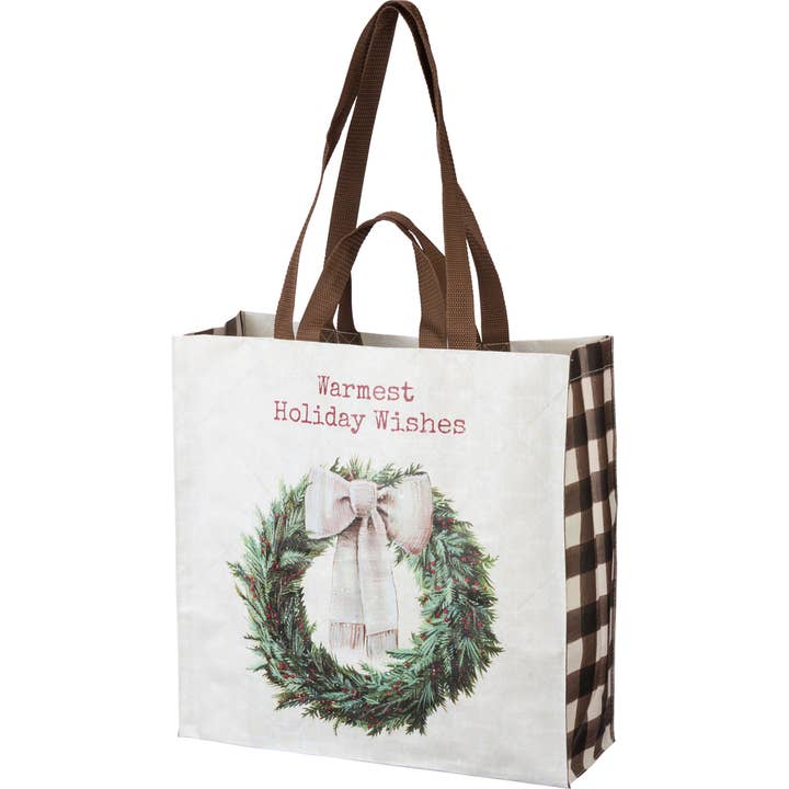 Primitives by Kathy - Wholesale Tote Bag - Unisex - Warmest Holiday Wishes Market Tote2