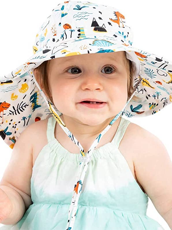 Infant/Toddler Patterned Bucket Hat - Dinosaurs & Volcanoes for wholesale by Funky Junque