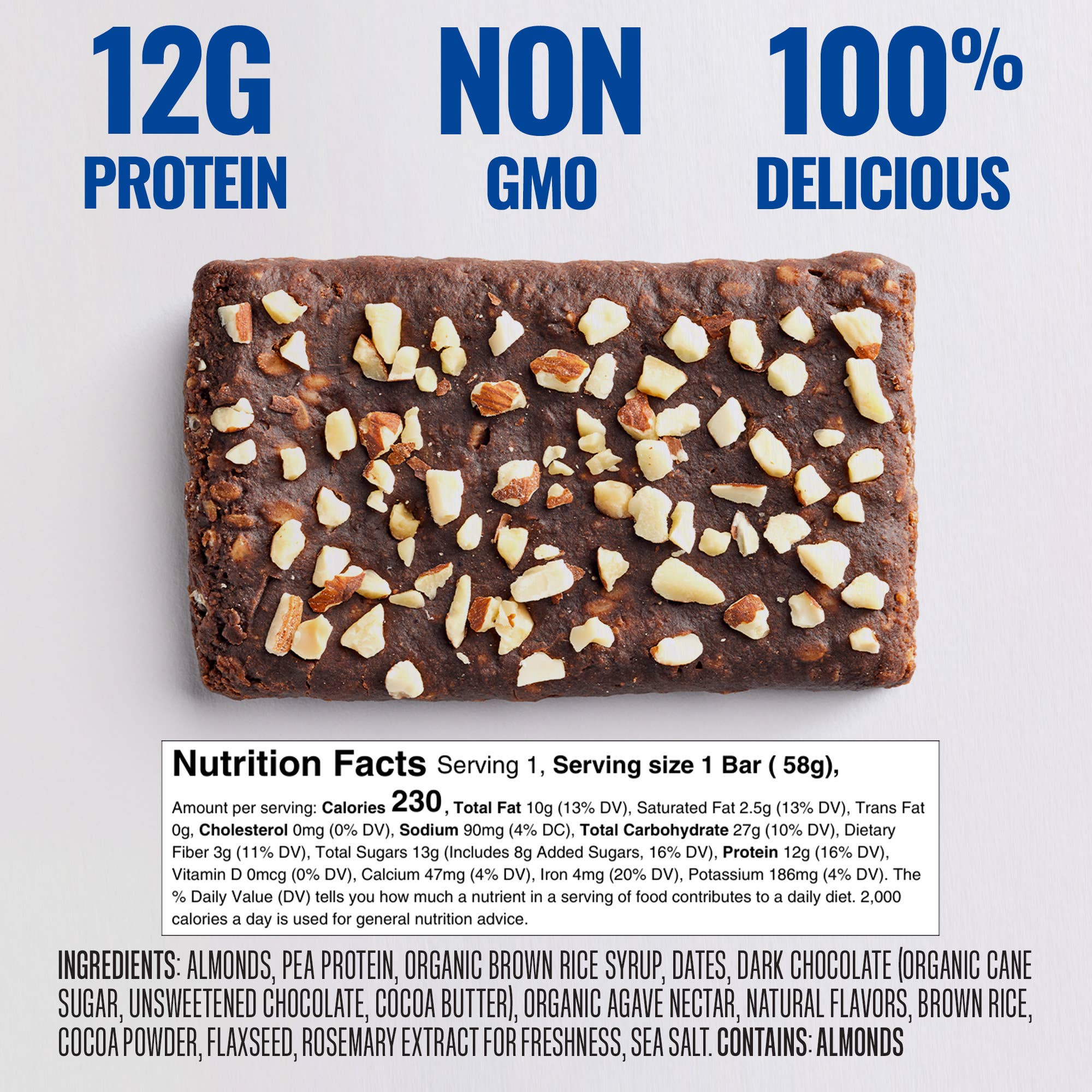 The GFB - Wholesale Snack Bar - The GFB: Dark Chocolate Almond Protein Snack Bar1
