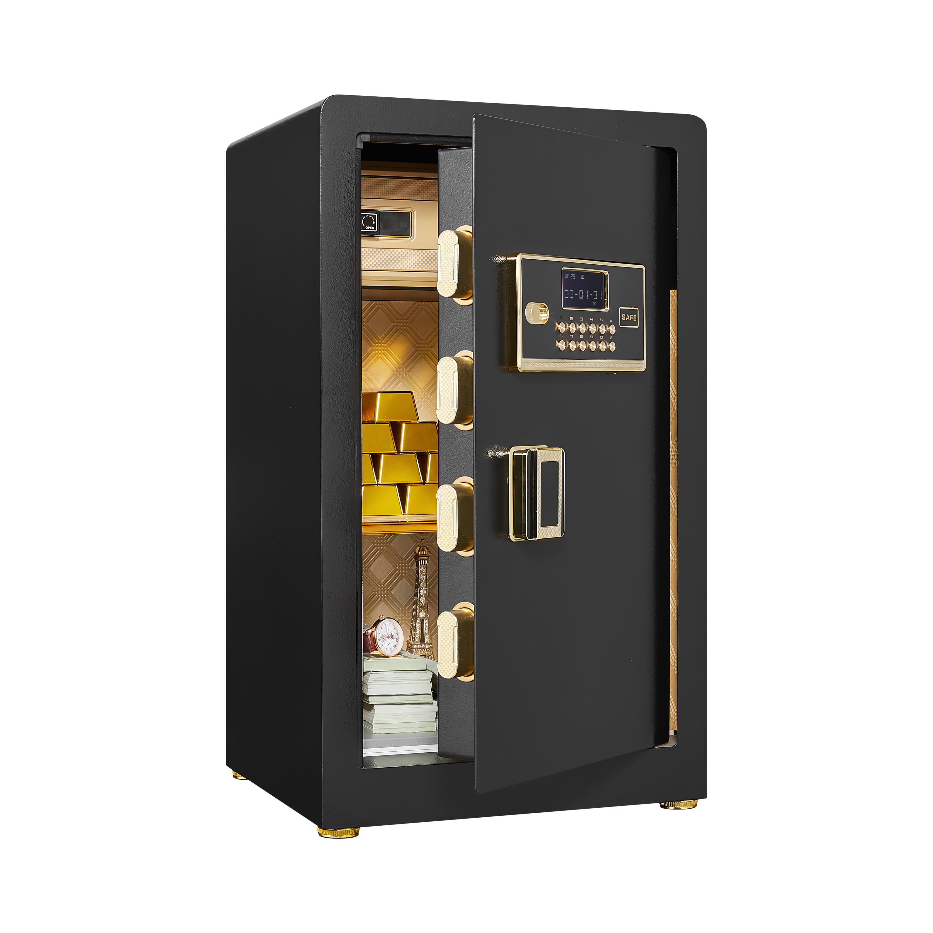 39F Inc. - Wholesale Jewelry Box/Organizer - Electronic Steel Home Safe with Digital Lock for Valuables0