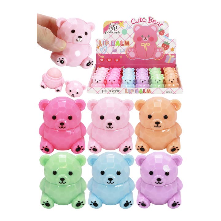 Cap Zone - Wholesale Lip Balm - Teddy Bear Moisturizing Lip Balm Collection2