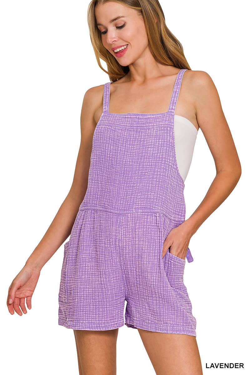 Vanilla Monkey - Wholesale Romper - Women's - Washed Double Gauze Tie Back Rompers7