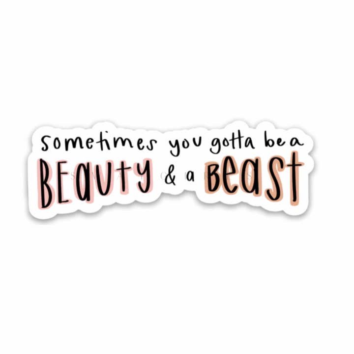 Beauty & Beast Sticker for wholesale by swaygirls