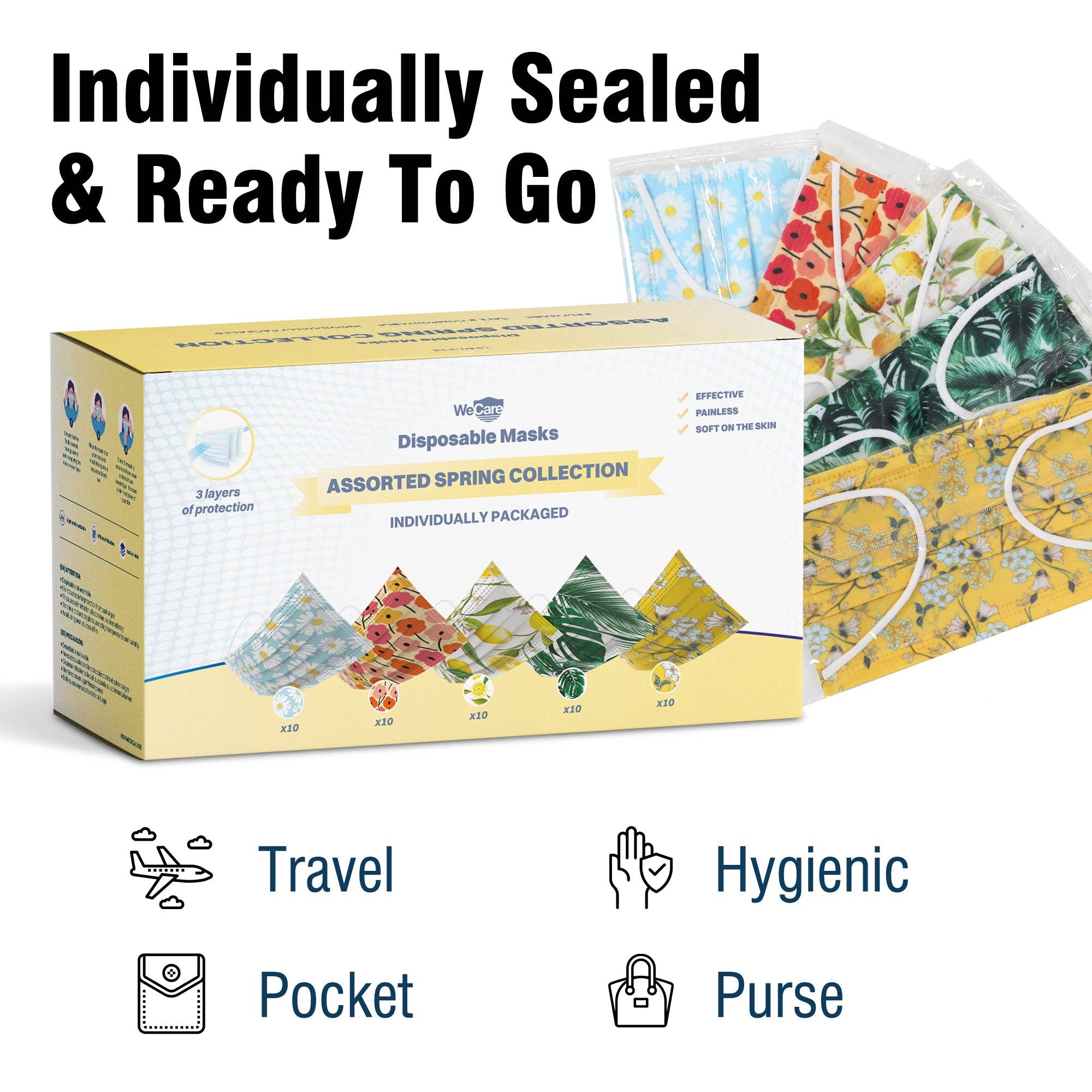 ShopHomeMed - Wholesale Protective Face Mask/Shield - WeCare Spring Print Collection Masks4