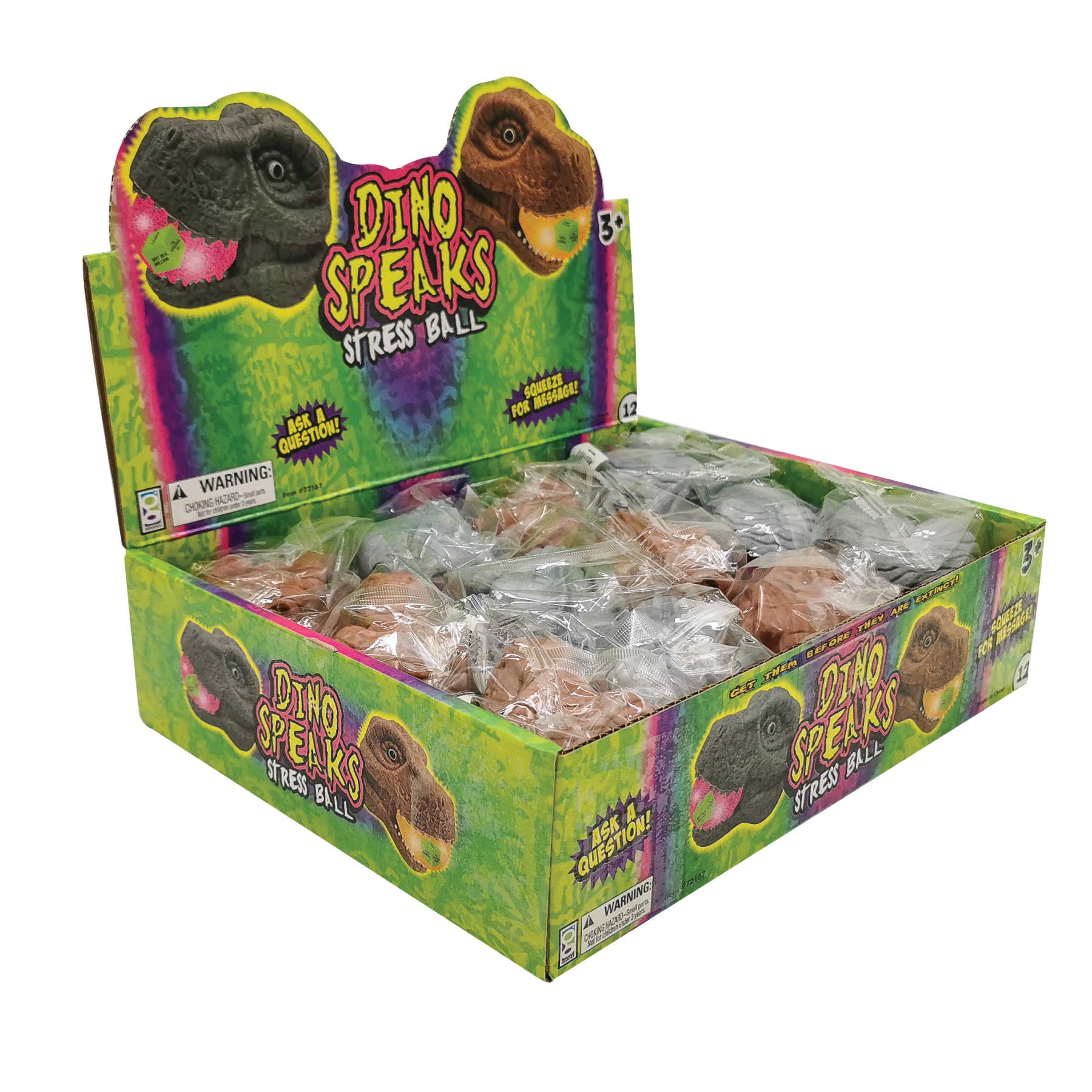 Geddes - Venta al por mayor Bola antiestrés - BOLA ANTIESTRÉS DINO SPEAKS 12/DSP6