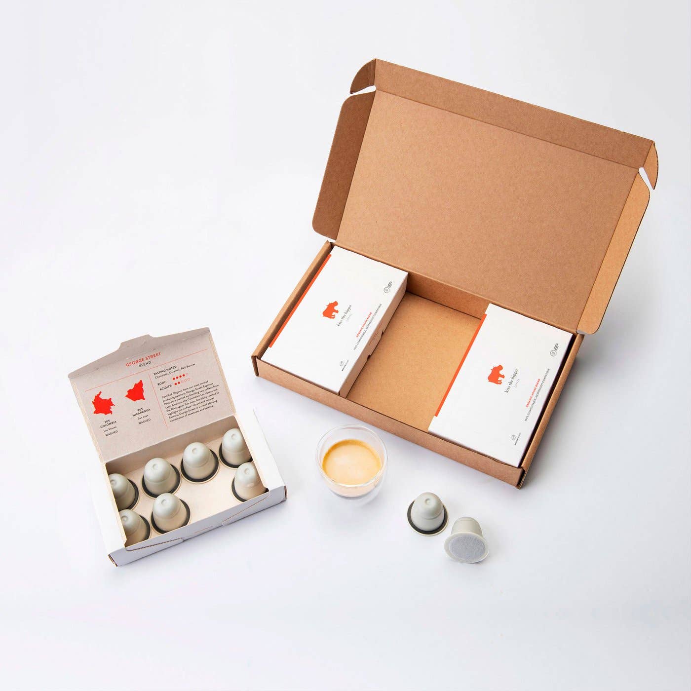 Kiss The Hippo – wholesale Coffee pods – Classic Blend Organic Pods1