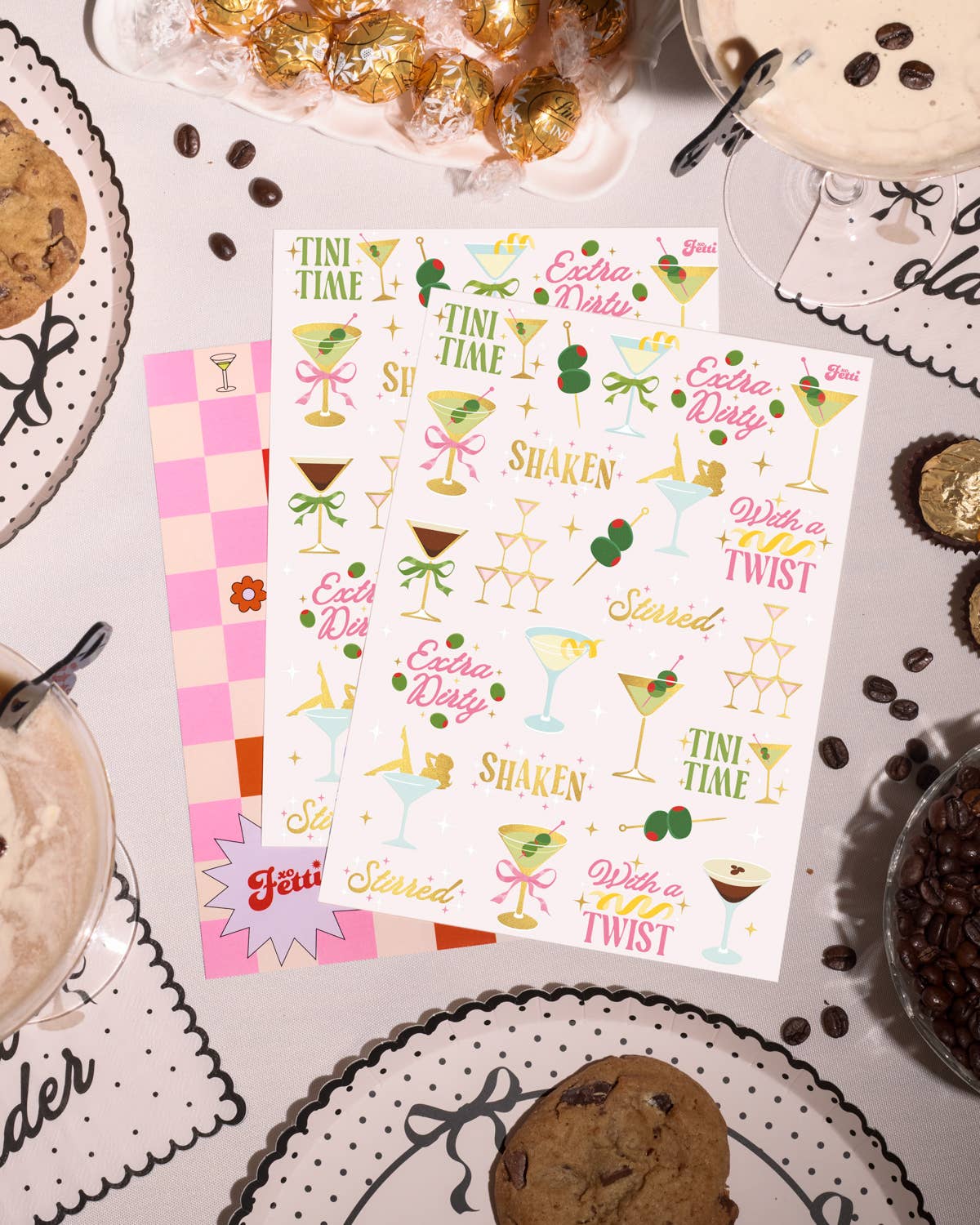 xo, Fetti - Wholesale Temporary Tattoo - Extra Dirty Martini Temporary Tattoos | 50 Pack, Cheers3