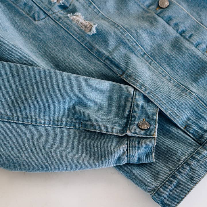 HAHA MAMA Clothing - Vente Veste en jean – femme - Veste en jean délavé - Femme2