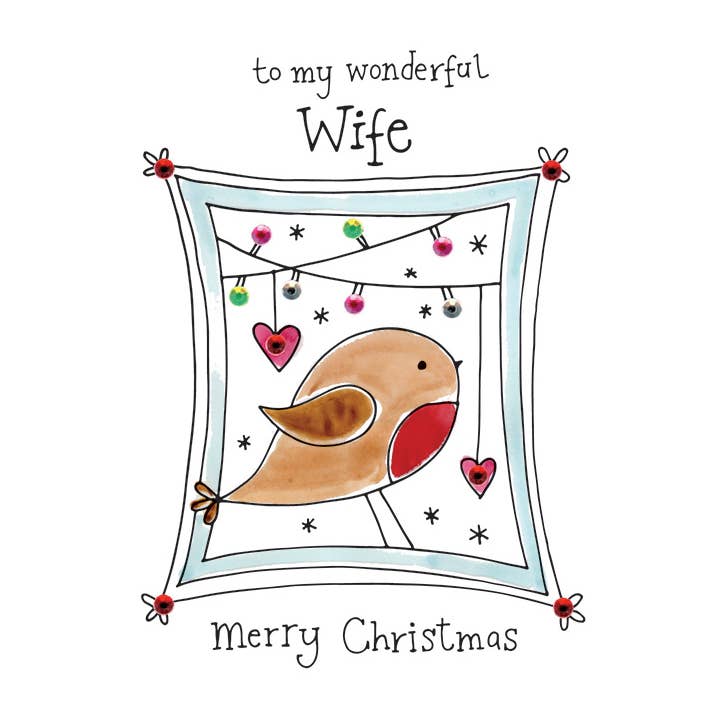 Wife Christmas Robin - Little Lights for wholesale by Blue Eyed Sun