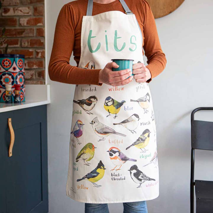 Sarah Edmonds Illustration - Wholesale Apron - Tits Bird Cotton Apron