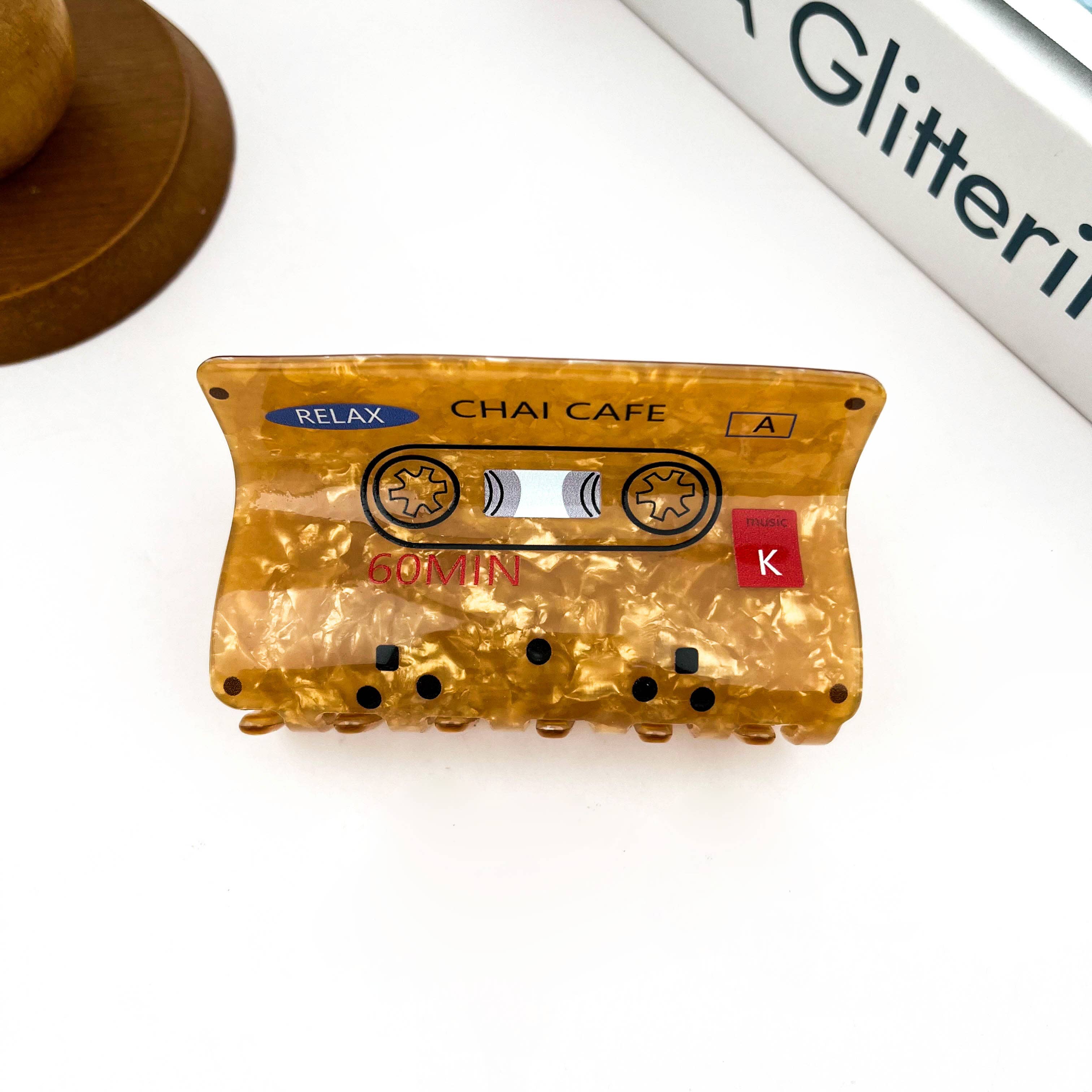 SoapElenGlen – wholesale Hair clip – Women’s – Cassette Tape Hair Claw Clip, Retro Creative Hair Clip5