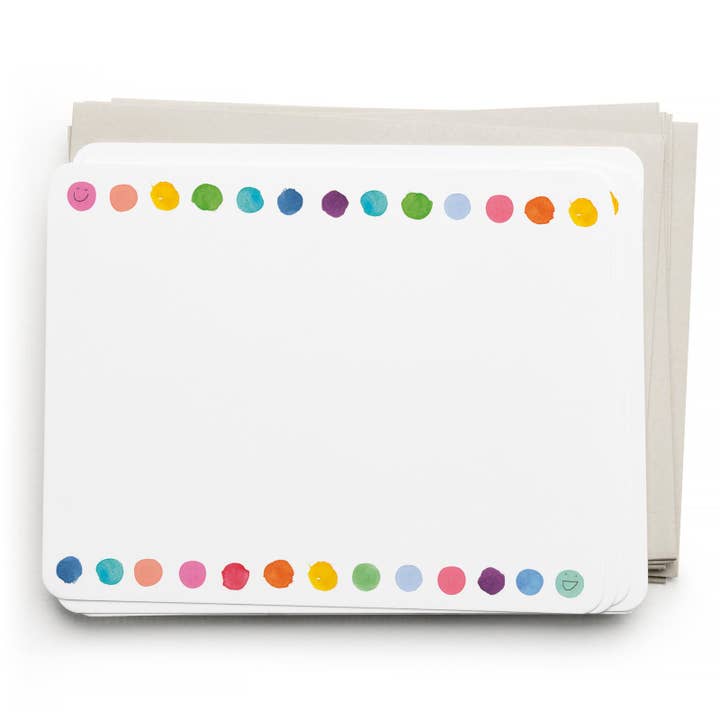 Happy Dots Flat Note Set for wholesale by E. Frances Paper