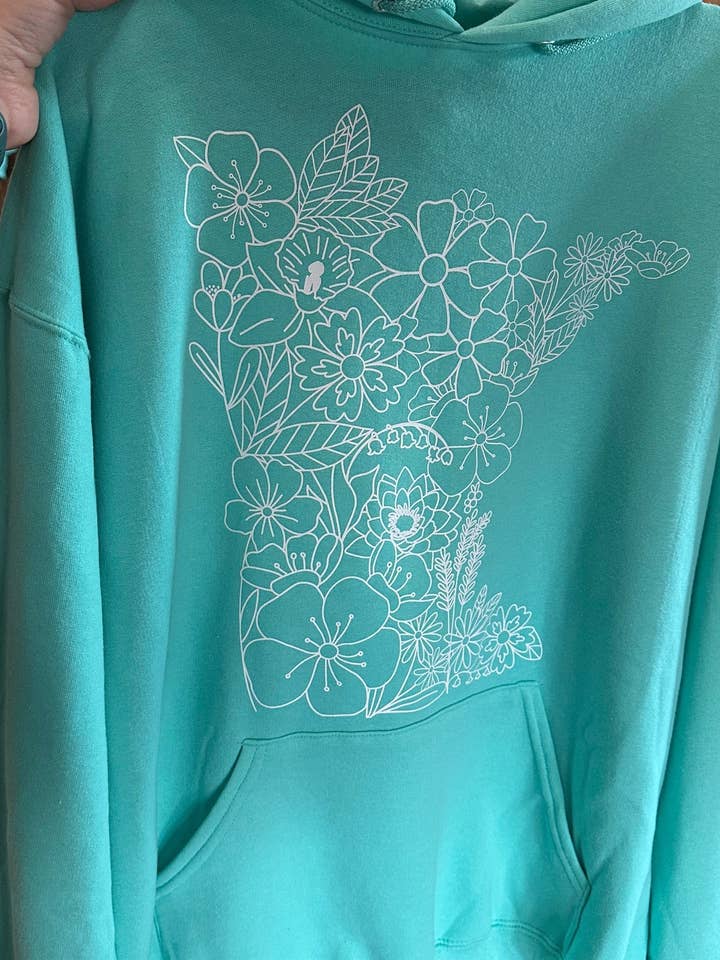 Floral MN State pride sweatshirt | Two Colors for wholesale by Mae'd