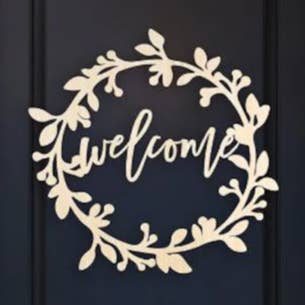 Welcome Fall/Winter Door Hanger for wholesale by Wholesale Wood Cuts