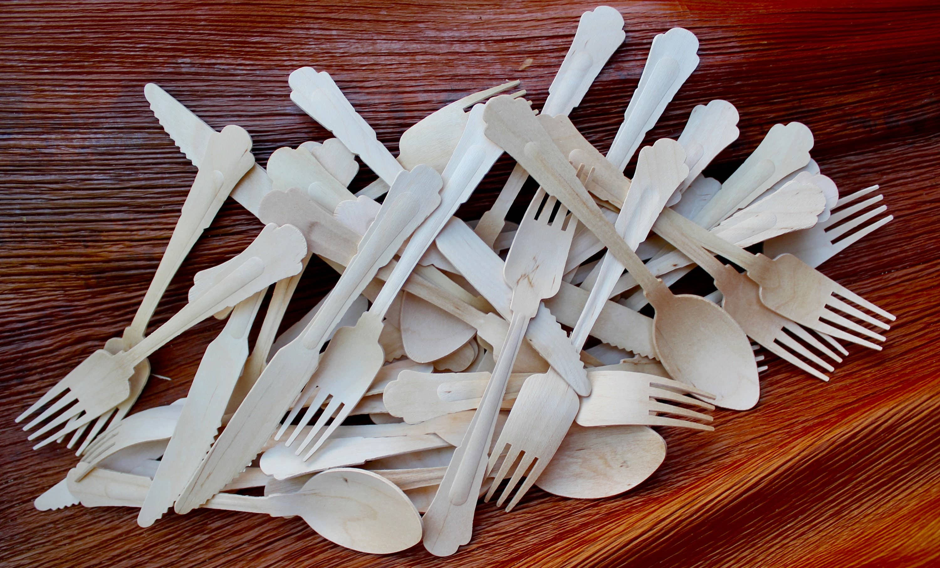 Eco Elegant Table Ware - Wholesale Assorted Cutlery Set - Disposble Wooden Cutlery Set From Birch Wood  Compostable And Biodegradable0