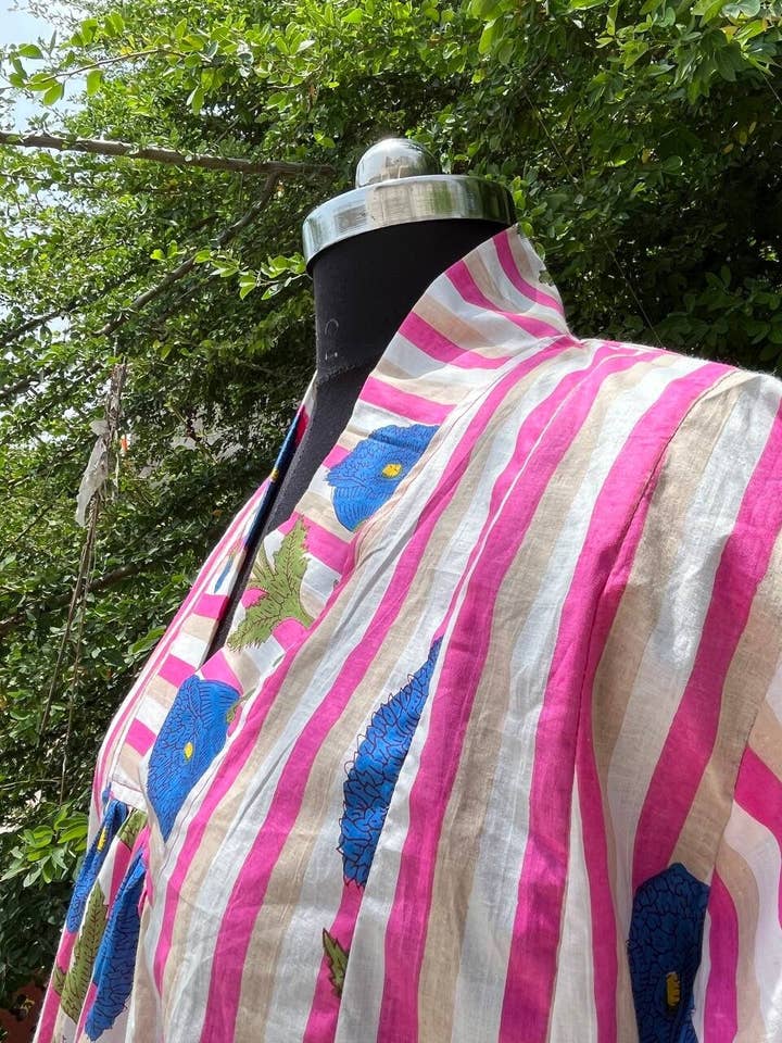 Bhawana Handicrafts - Wholesale Dress - Women's - Indian Cotton Floral Block Print Handmade Circle Long Dress4