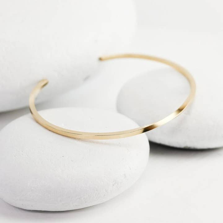 Gold Twist Cuff Bracelet for wholesale by Lotus Stone Jewelry