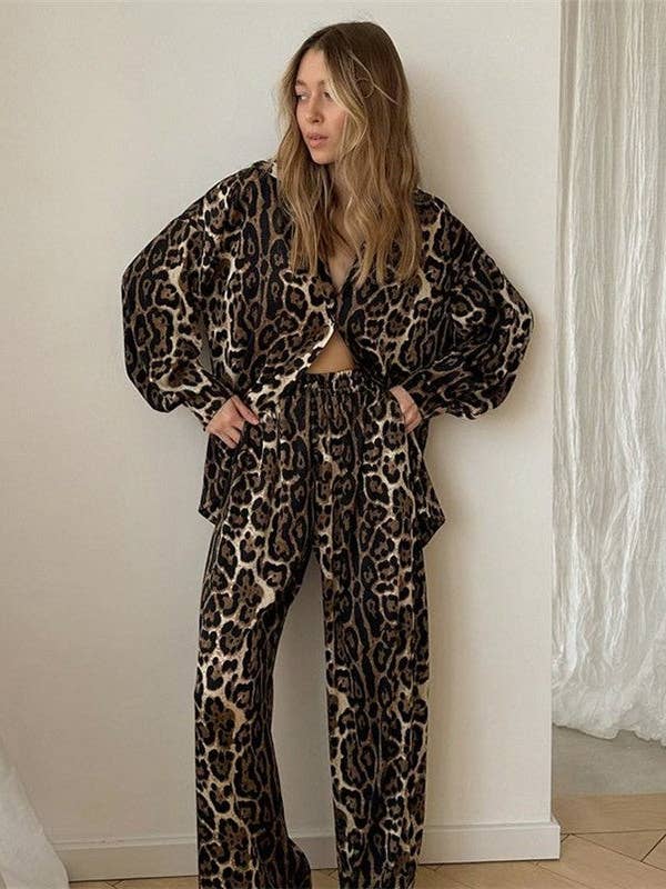 Leopard Print Imitation Silk Pajama Set and other Purchase Wholesale leopard print pajamas. Free Returns & Net 60 Terms on Faire trending on Faire.