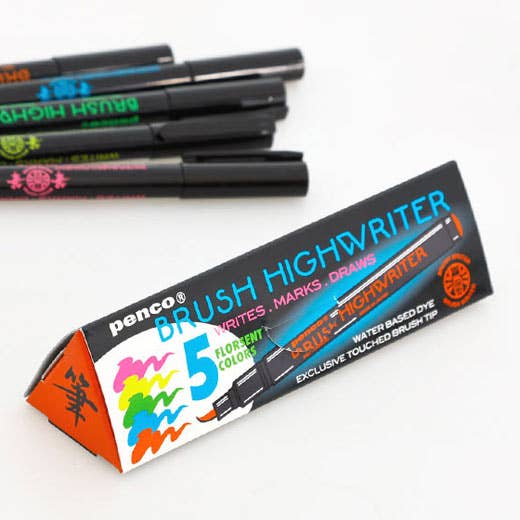Highlighter Brush Pen Set for wholesale by Hightide USA