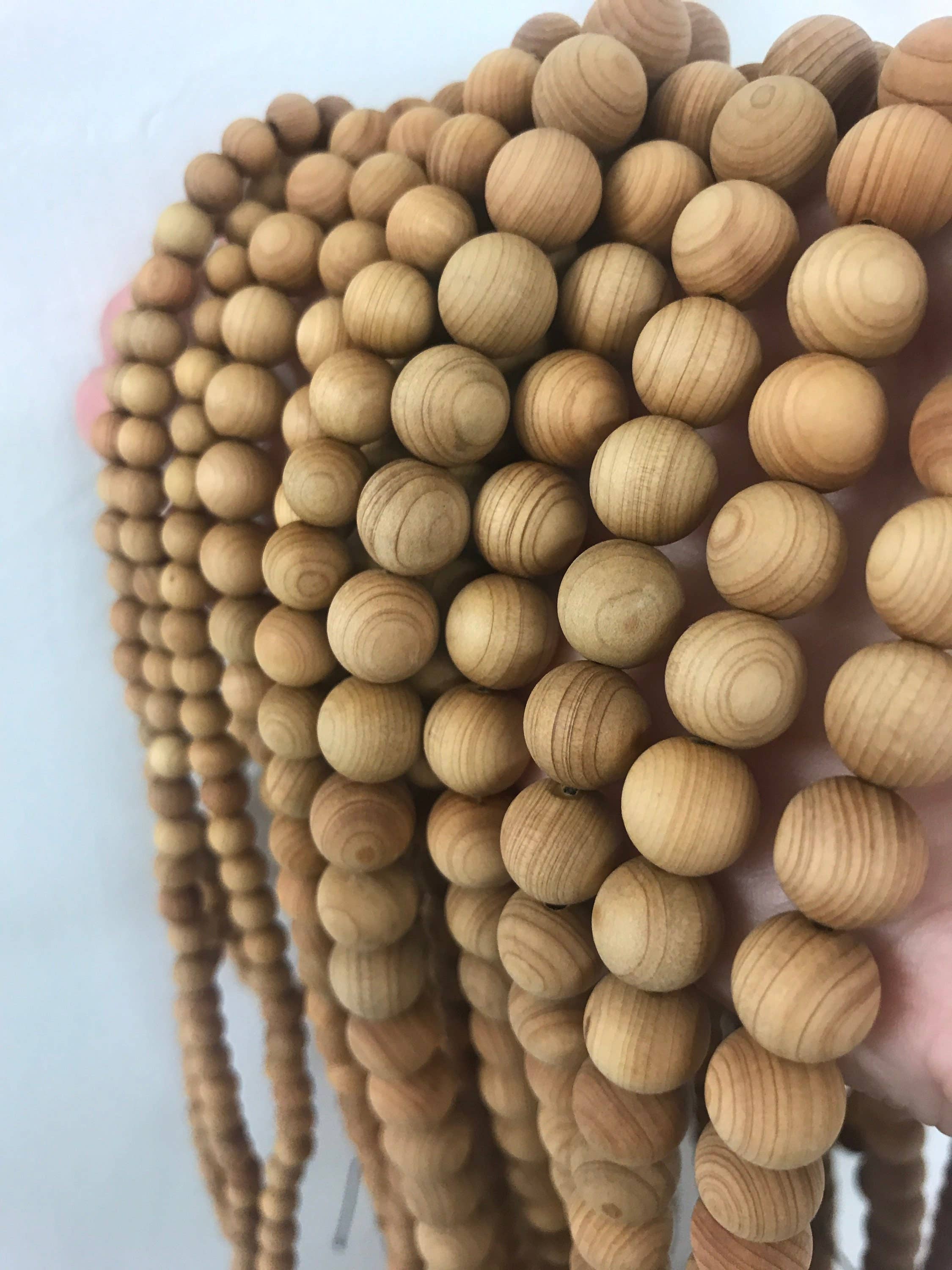 The Bead Bazaar - Vente Perle - Perles en bois de santal de 32 pouces, jolies perles en bois naturel Fo2