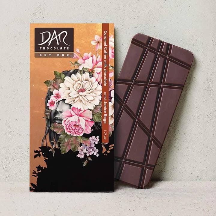 Dar Chocolate - Wholesale Chocolate Bar - Art Bars: Salted Caramel Coffee Milk Chocolate Bar 60% 7