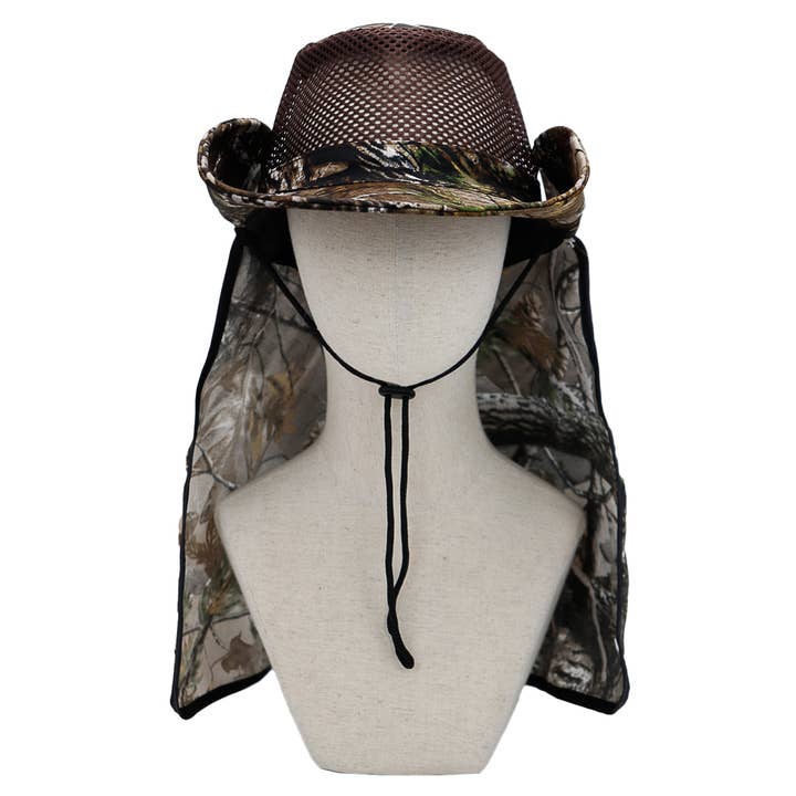 Cap Zone – Großhandel Kreissäge-Hut – Damen – Forest Hunt Fischerhut „Boonie“ aus Netzstoff in Camouflage-Optik