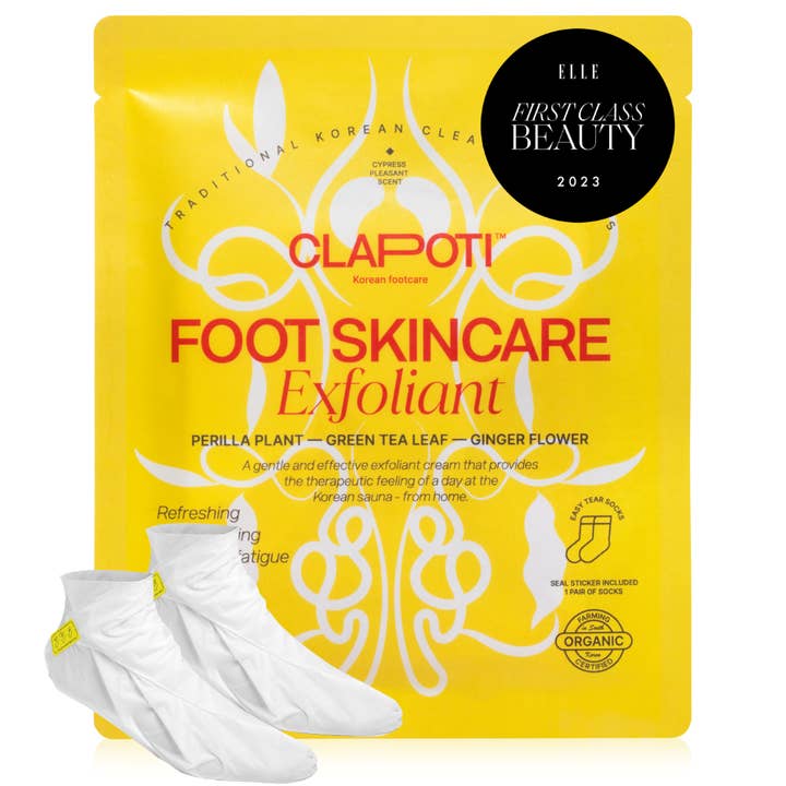 Clapoti - Wholesale Foot Mask - Certified Organic Cleansing Foot Masks, renew and repair