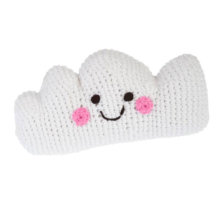 Hochet Nuage en Crochet Bio – Sûr pour Bébé & Commerce Équitable pour la vente par PebbleChild USA