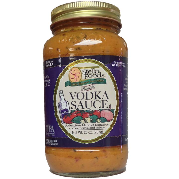 Stello Foods - Rosie's Vodka Sauce 26 oz for wholesale by Stello Foods, Inc.