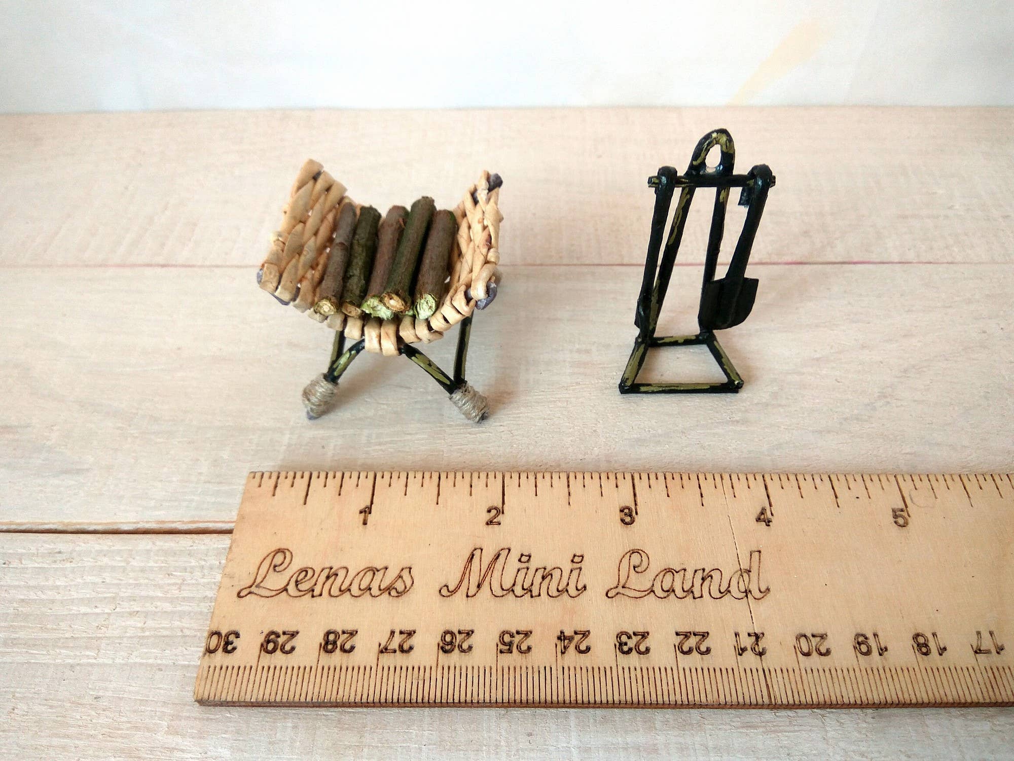 Lenasminiland - Wholesale Doll Accessory Kit - Kids - Miniature dollhouse fireplace tools set 1:12 scale fireplace6