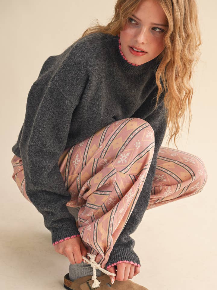 AZTEC PRINT PARACHUTE PANTS MP4544 for wholesale by &MERCI