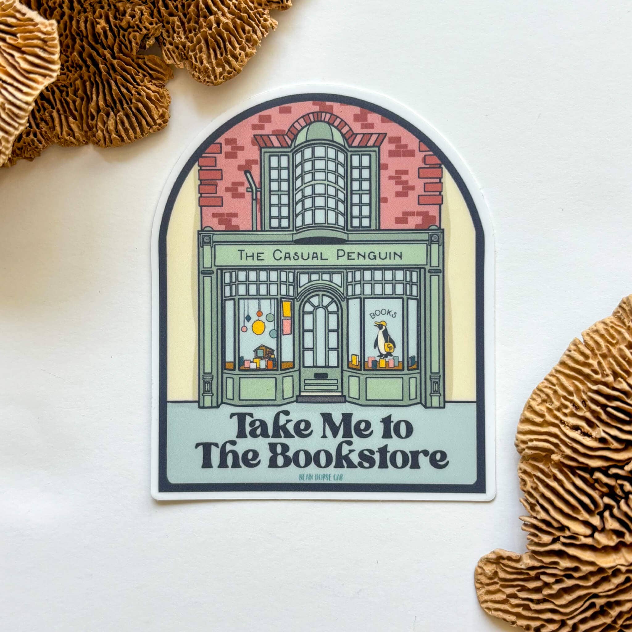 Bean Horse Car Designs - Wholesale Sticker - Take Me To The Bookstore Sticker1