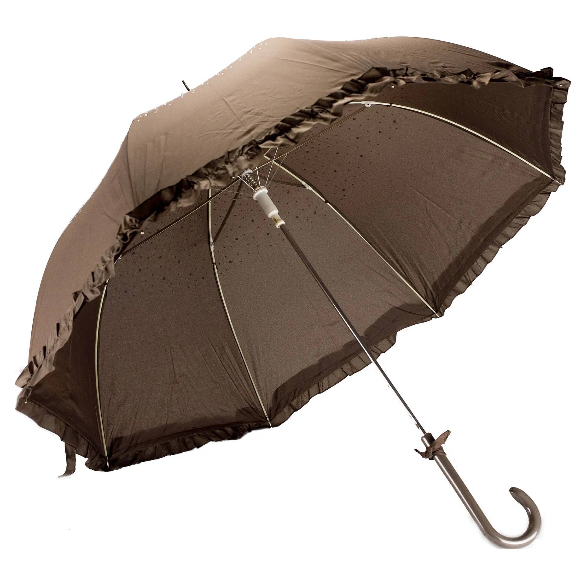 Superbia – Großhandel Regenschirm – Damen – Superbia Langschirm mit funkelnden Diamanten und Rüschen für Party und Events1