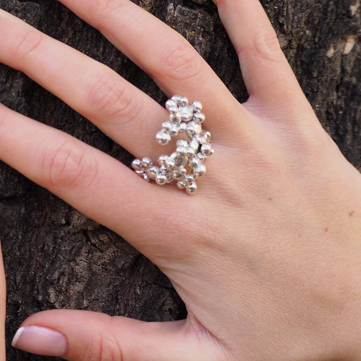 LARGE STERLING SILVER RING for wholesale by ALEGRIA B.