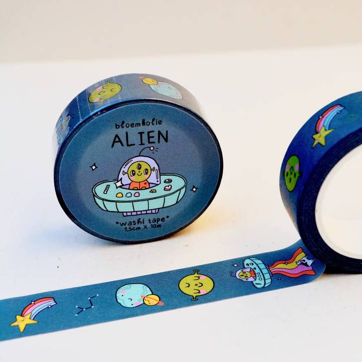 Bloemkolie - Wholesale Washi Tape - Alien Washi Tape / Cute Quirky Kawaii Stationery