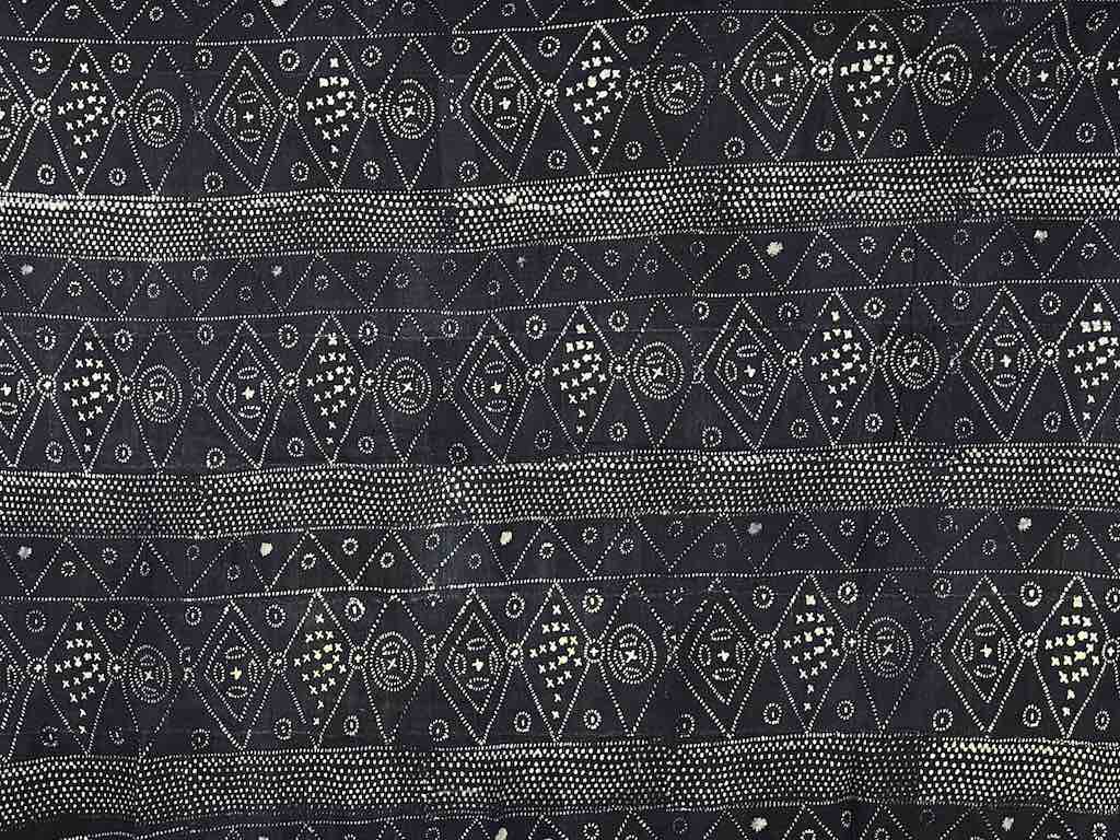 The Niger Bend - Wholesale Tapestry/Textile - Vintage Fulani Indigo Textile "Wrapper" from Mali | 57 x 44"8