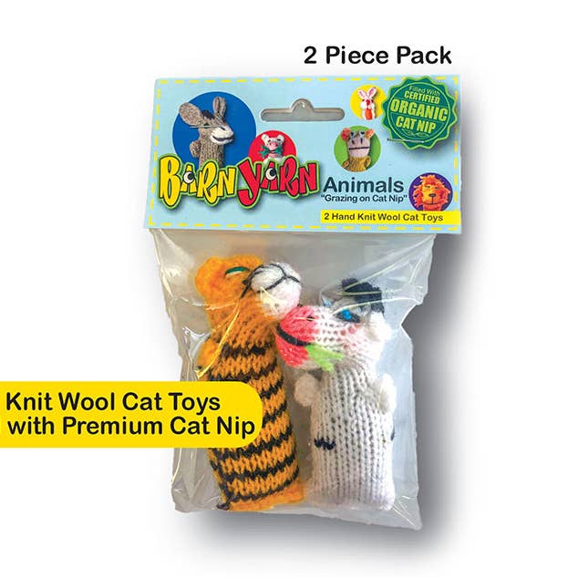 2-pakke staldgarndyr og økologisk katteurt kattelegetøj for engroshandel hos CHILLY DOG LLC