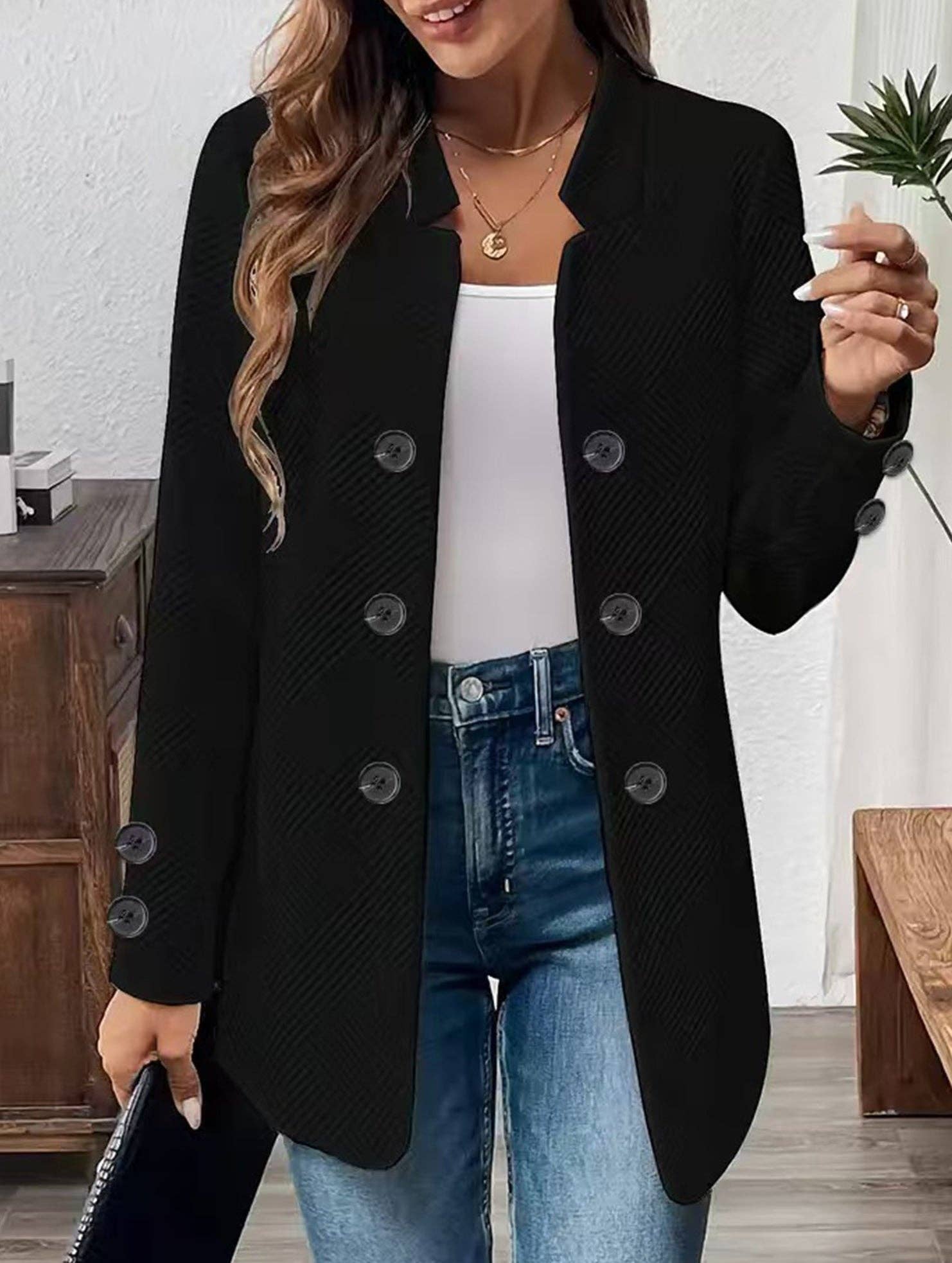 Lovenne - Wholesale Jacket - Women's - Three double-button jacket and suit8