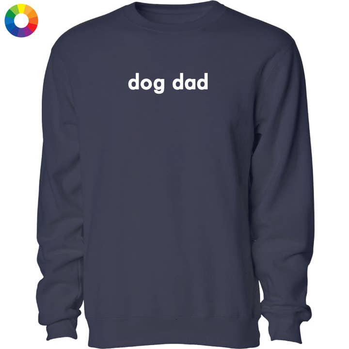 Dog Dad - Broderad tröja med rund hals för wholesale av Teddy the Dog