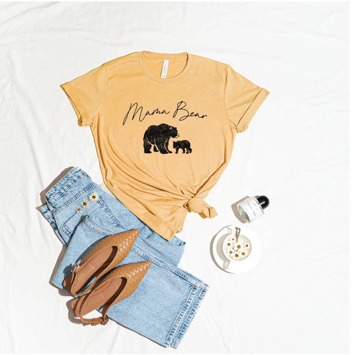 OAT COLLECTIVE - Wholesale Screen Printed T-Shirt - Women's - MAMA BEAR Graphic T-Shirt