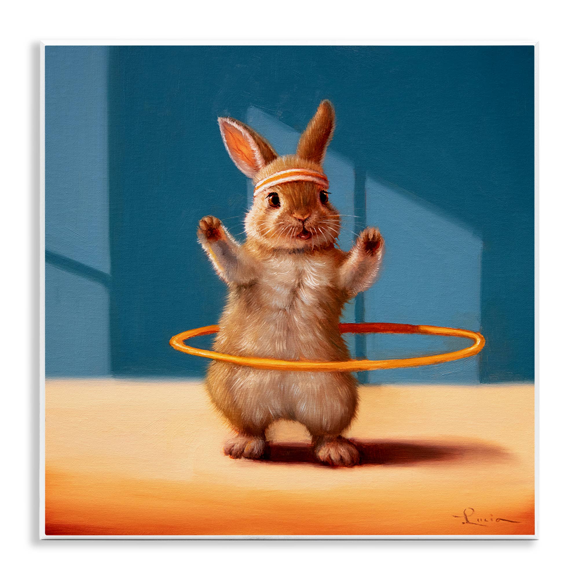 Stupell Industries - Wholesale Wall Sign - Hula Hooping Rabbit - Unframed Wall Art0