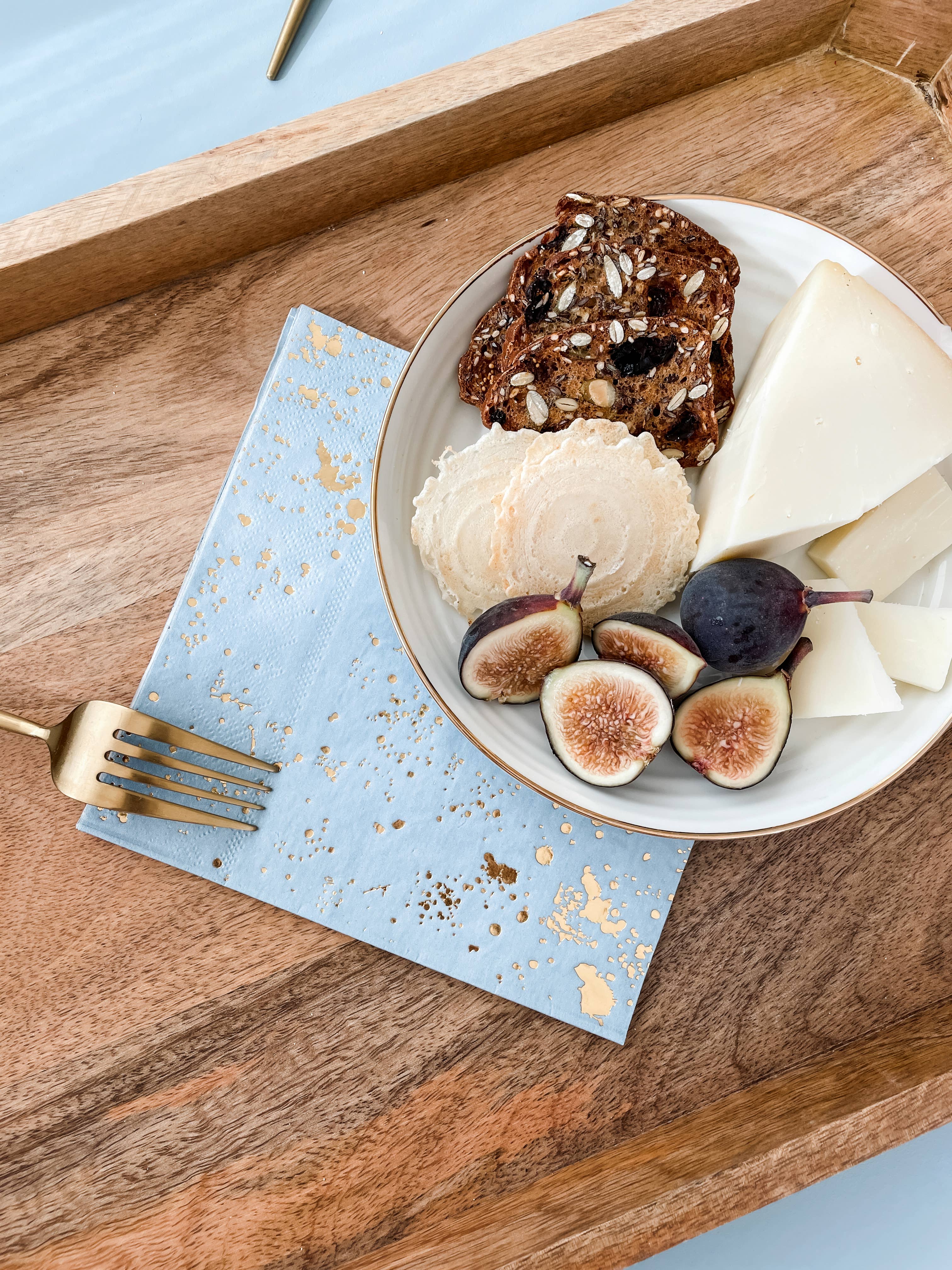 Harlow & Grey – Engroshandel Engangsserviet – Malibu - Blå akvarel cocktailpapirservietter16