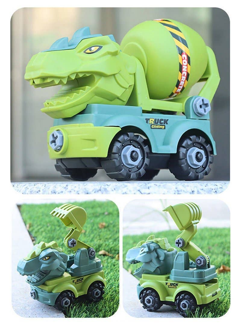 KiddieKickz - Wholesale Toy Car/Truck - Kids - Children's Dinosaur Construction Vehicle Excavator DIY Toys15