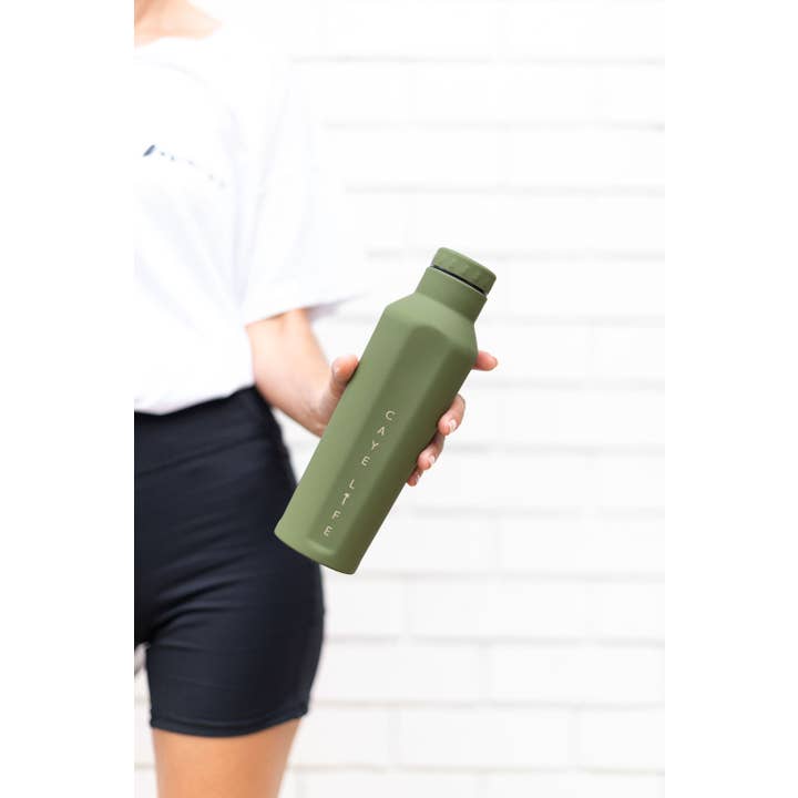 Caye Life - Wholesale Water bottle - Galapagos | 500ml Reusable Bottle | Matte Green7