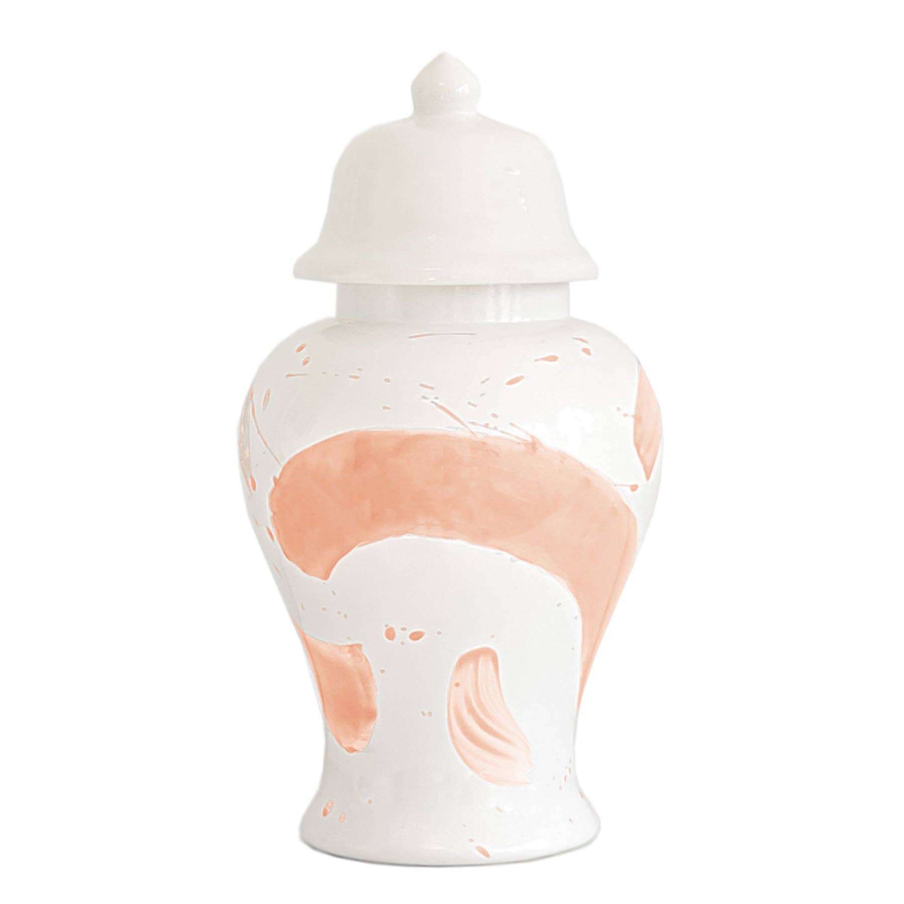 Lo Home | Ruby Clay - Wholesale Decorative Jar - Coral Brushstroke Ginger Jars7