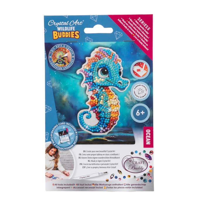 Outset Games and Cobble Hill Puzzles - Wholesale DIY Craft Kit - Kids - Full Display - CA Buddies: Ocean (assorted 30 in PDQ)1